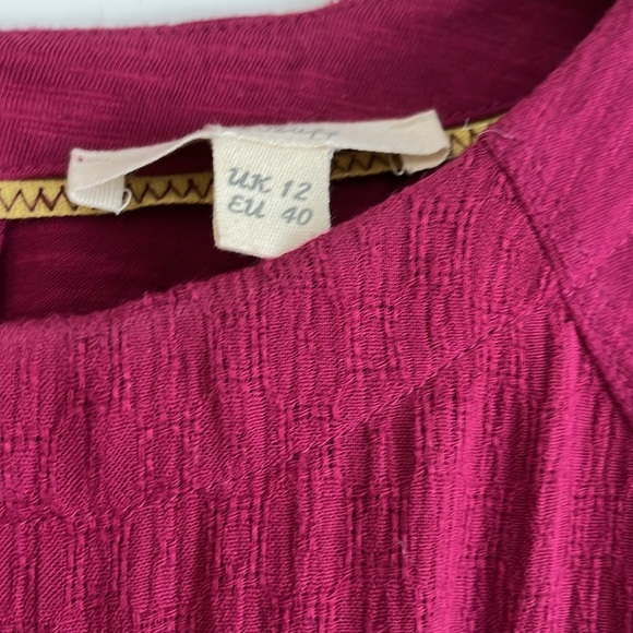 EUC - White stuff- deep pink top - Picture 2 of 6